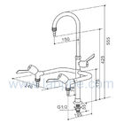 SHA1-Three Way/Triple outlet Lab Tap/Faucet,brass,360°swing,White/lever handle optional