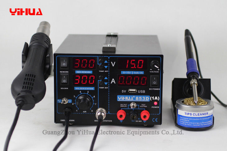Hot-Air Soldering Station YIHUA 853D 1A 4 LED USB 4 Digital Precise Display